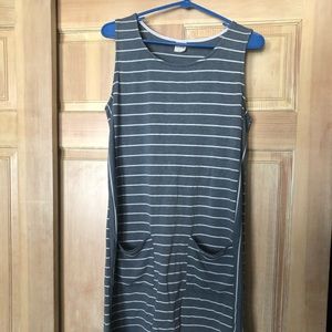 Blue stripped dress with pockets